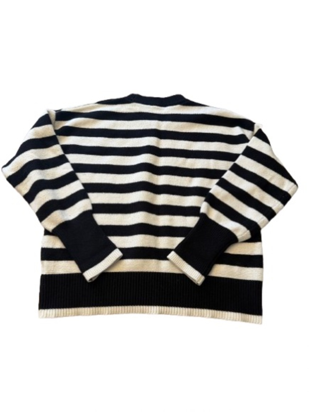 Philosophy Republic Clothing Striped Crewneck Sweater Black Ivory Size Large - Picture 7 of 7